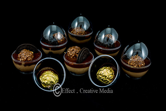 chocolate cream desert in a personal cup
